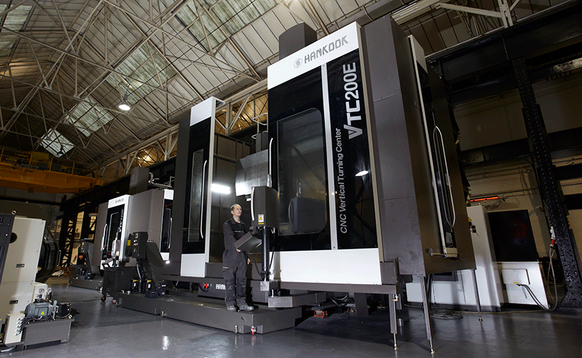 Hankook VTB200E 2-Axis Ram Type Vertical Boring & Turning Machine