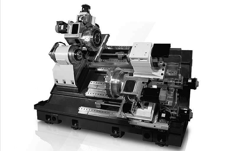 Takisawa Taiwan FX-800 Series. Slant Bed, Y-Axis CNC Lathe with Twin Spindle & Twin Turrets