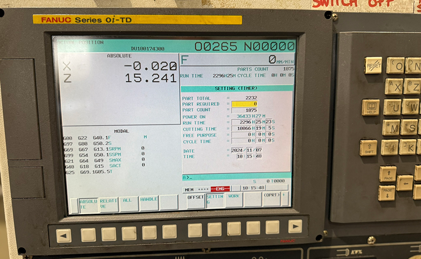 USED Proking BN70 x 5000 Flat Bed CNC Lathe – TWW Cat 8026
