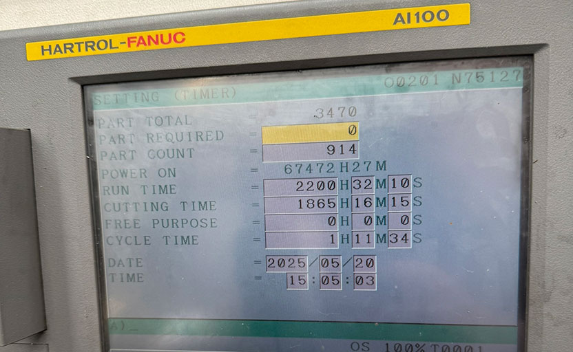 USED Hartford HCMC1682 Heavy Cutting Open Fronted Vertical Machining Centre – TWW Cat 8067
