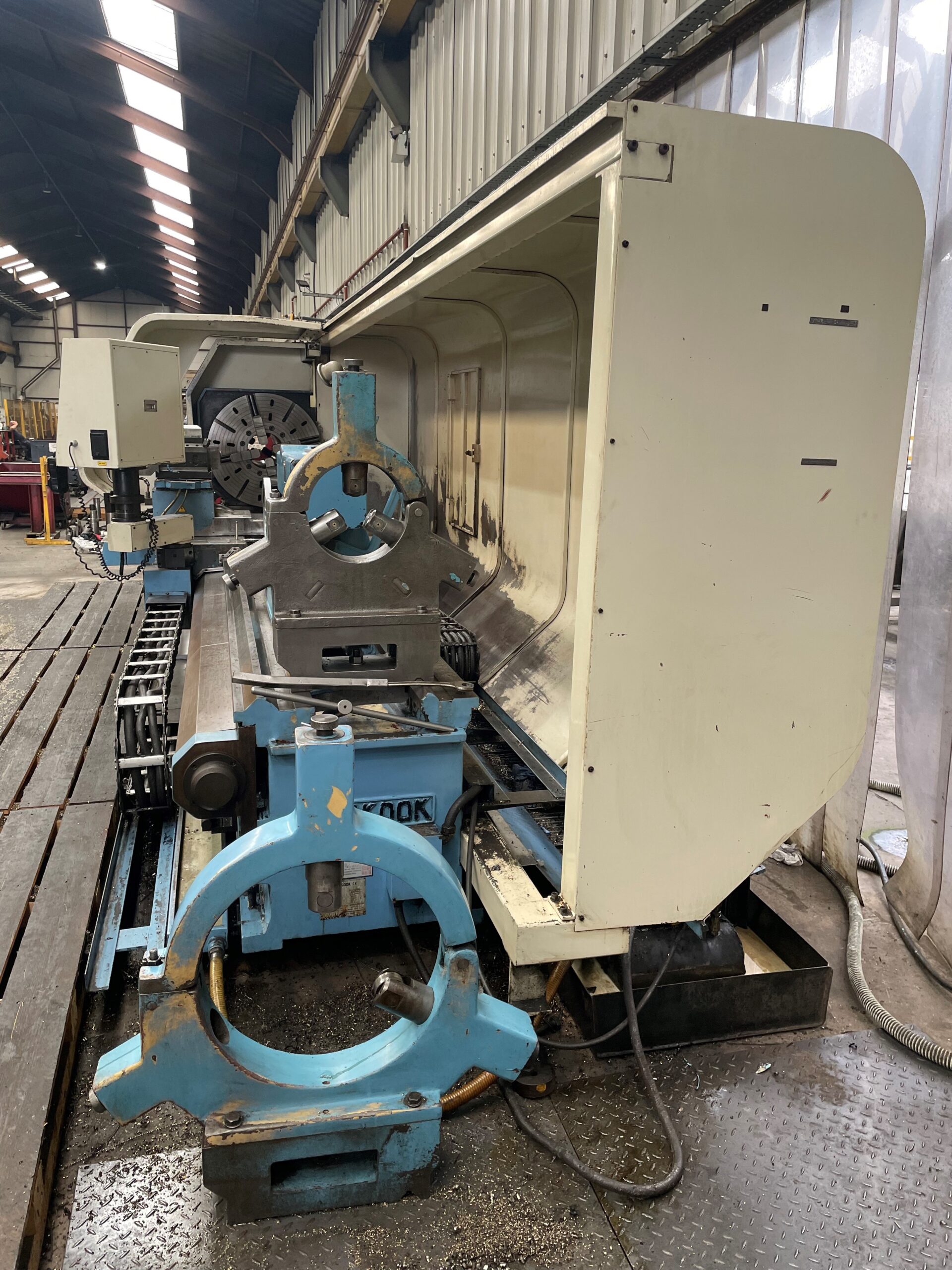 USED Hankook 9NC 4000 Flat Bed CNC Lathe - TWW Cat 8020 | Ward CNC
