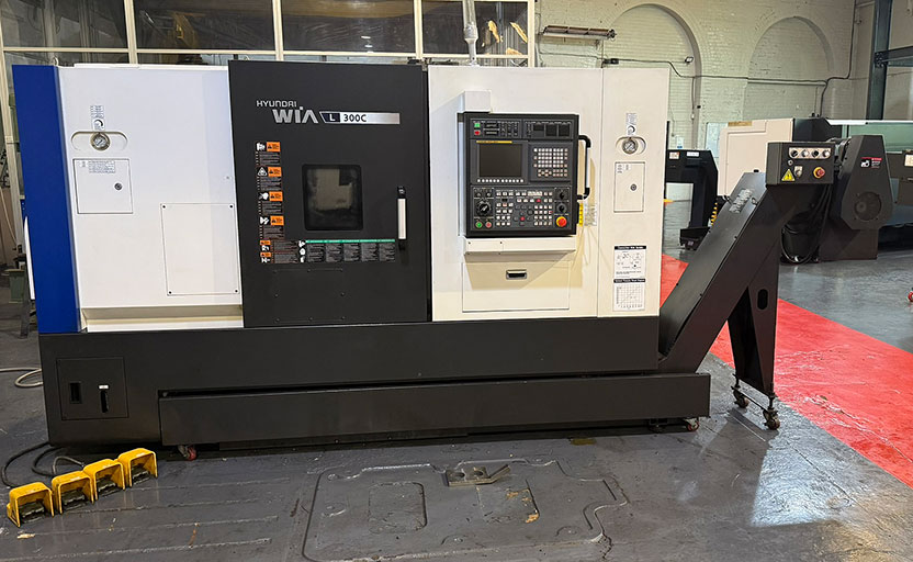 USED Hyundai-Wia L300C Slant Bed 2-Axis CNC Lathe – TWW Cat 8068
