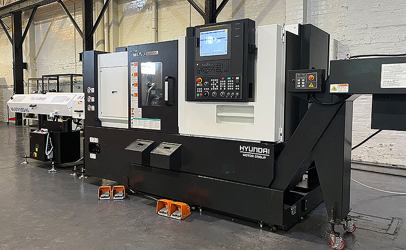 USED HYUNDAI-WIA SE2200LSY Slant Bed, Y-Axis CNC Lathe with Sub Spindle – TWW Cat 8080